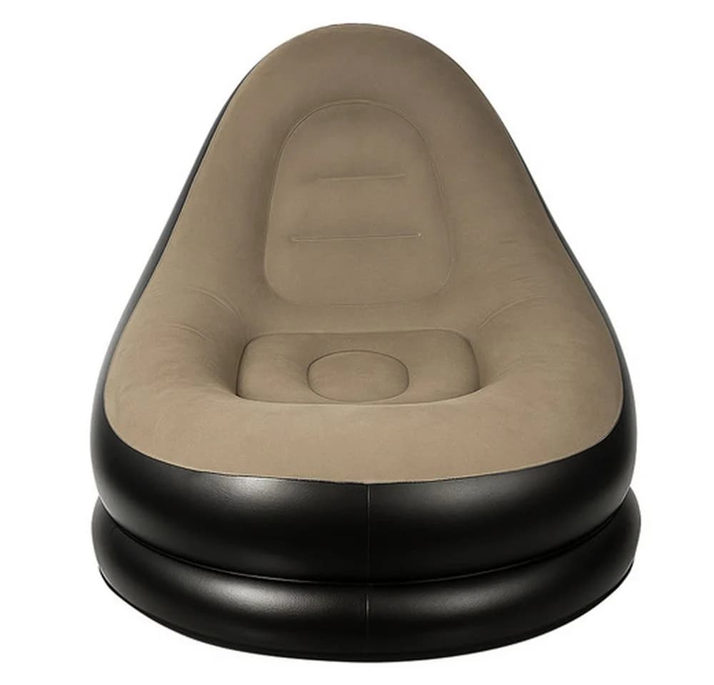 Gardlov Aufblasbarer Gartensessel mit Fußstütze Schwarz-Beige - Bild 3