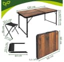 Gardlov Klappgartentisch mit 4 Campingstühlen, 5-teiliges Set mit Koffer Bild 1