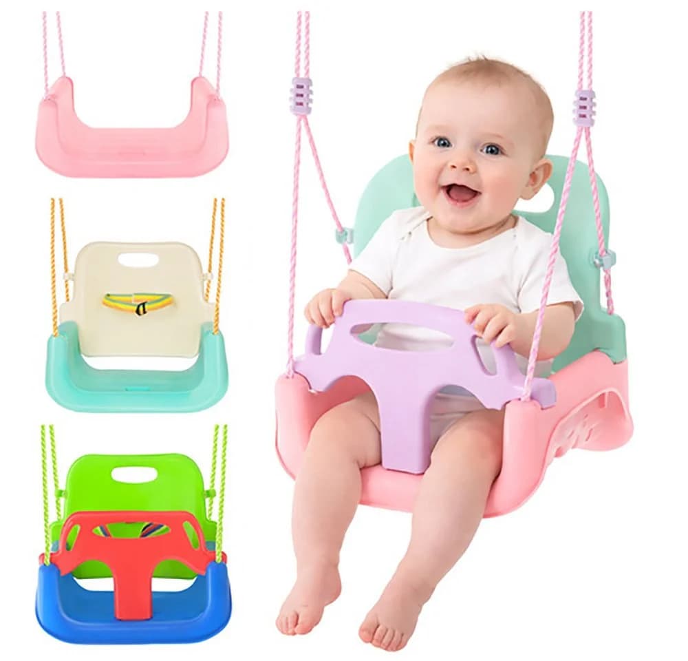 KRUZZEL 3-in-1 Kinderschaukel Babyschaukelsitz Garten Schaukel - Bild 2