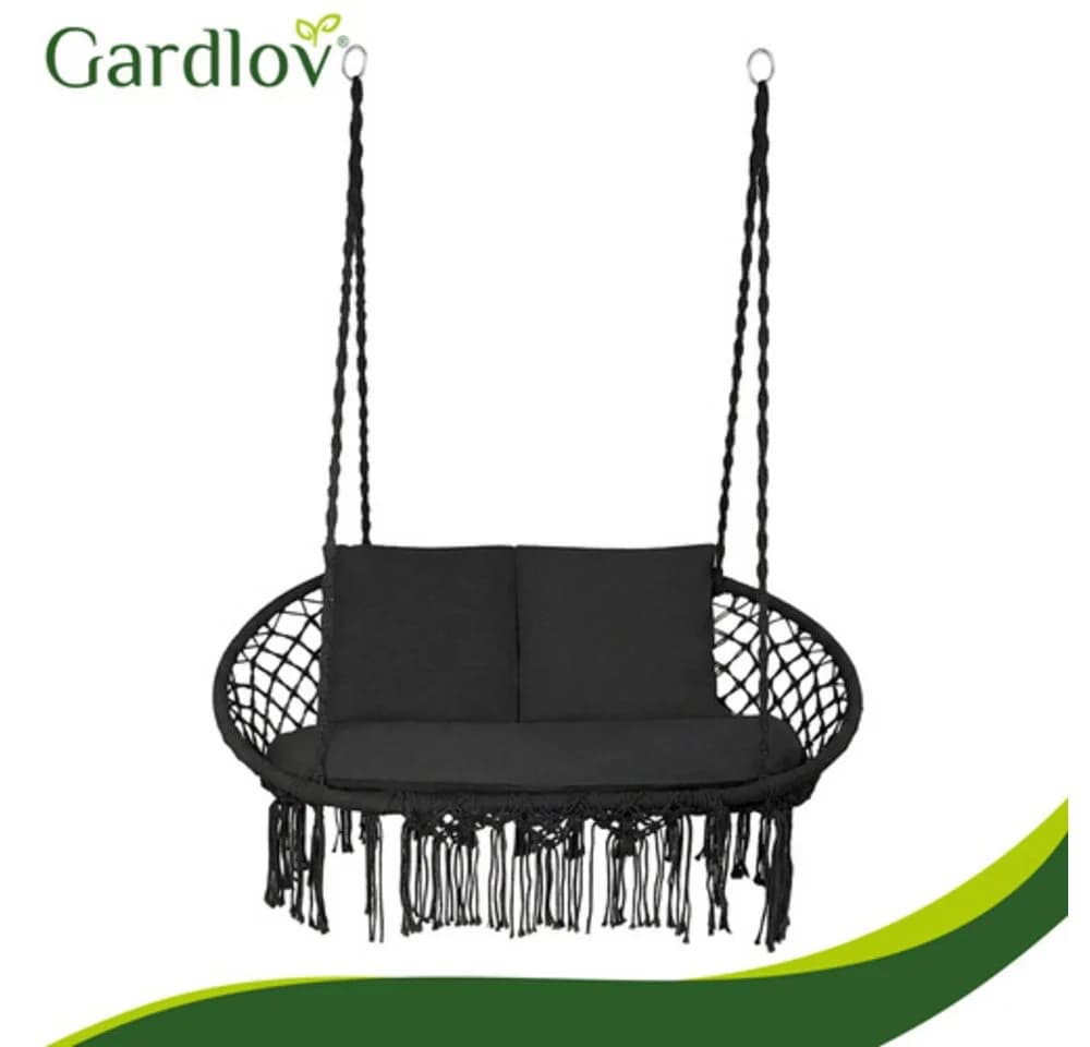 Gardlov Gartenschaukel Storchennest Zweisitzer Schwarz - Bild 5