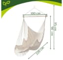 Gardlov Hängesessel Schaukel Storchennest Beige mit Kissen Bild 5