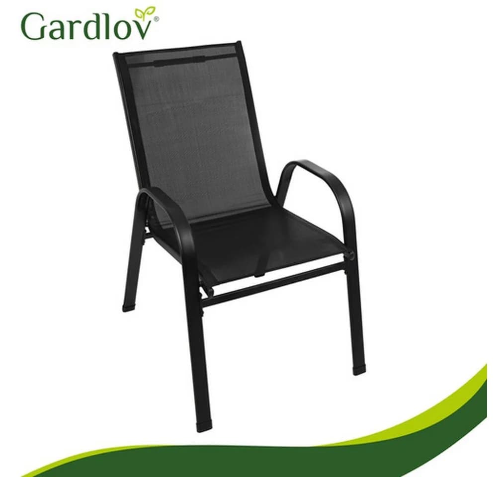 Gardlov Gartenlounge-Set Schwarz stapelbar wetterfest - Bild 3