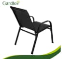 Gardlov Gartenlounge-Set Schwarz stapelbar wetterfest Bild 5