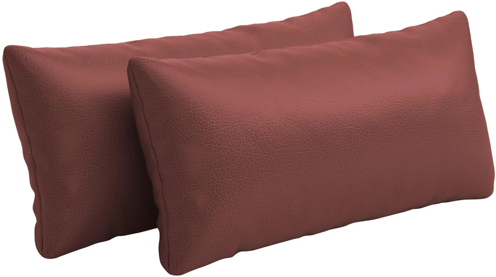 SIT & MORE Auflagekissen Amica 2er-Set Merlot NaturLEDER