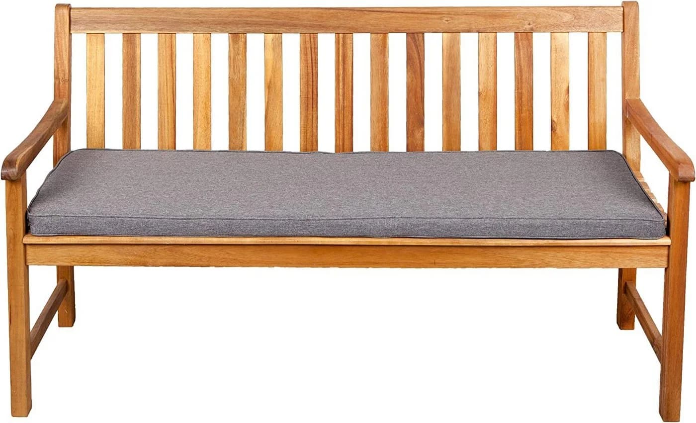 FAVRE Bankauflage Sitzkissen Hellgrau 5cm Dick Polyester