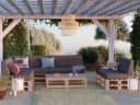 FAVRE Palettenkissen Set Grau Outdoor Gartenkissen Bild 1