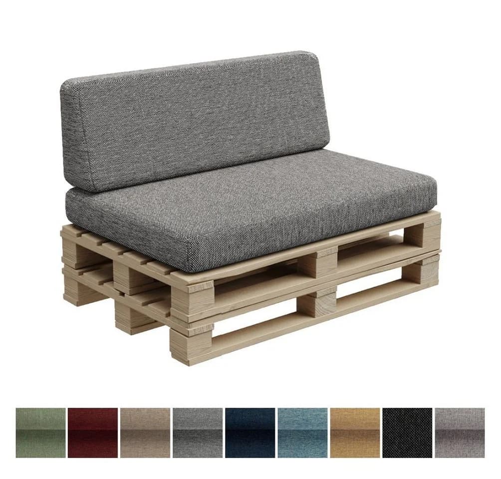 FAVRE Palettenkissen Set Grau Outdoor Gartenkissen - Bild 3