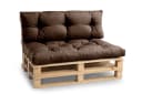 FAVRE Palettenkissen Set Braun Sitzkissen + Rückenlehne Bild 2