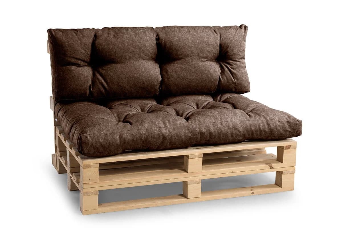 FAVRE Palettenkissen Set Braun Sitzkissen + Rückenlehne - Bild 2