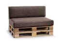 FAVRE Palettenkissen CosyRib Set Dunkelbraun Sitzkissen Rückenlehne Bild 2