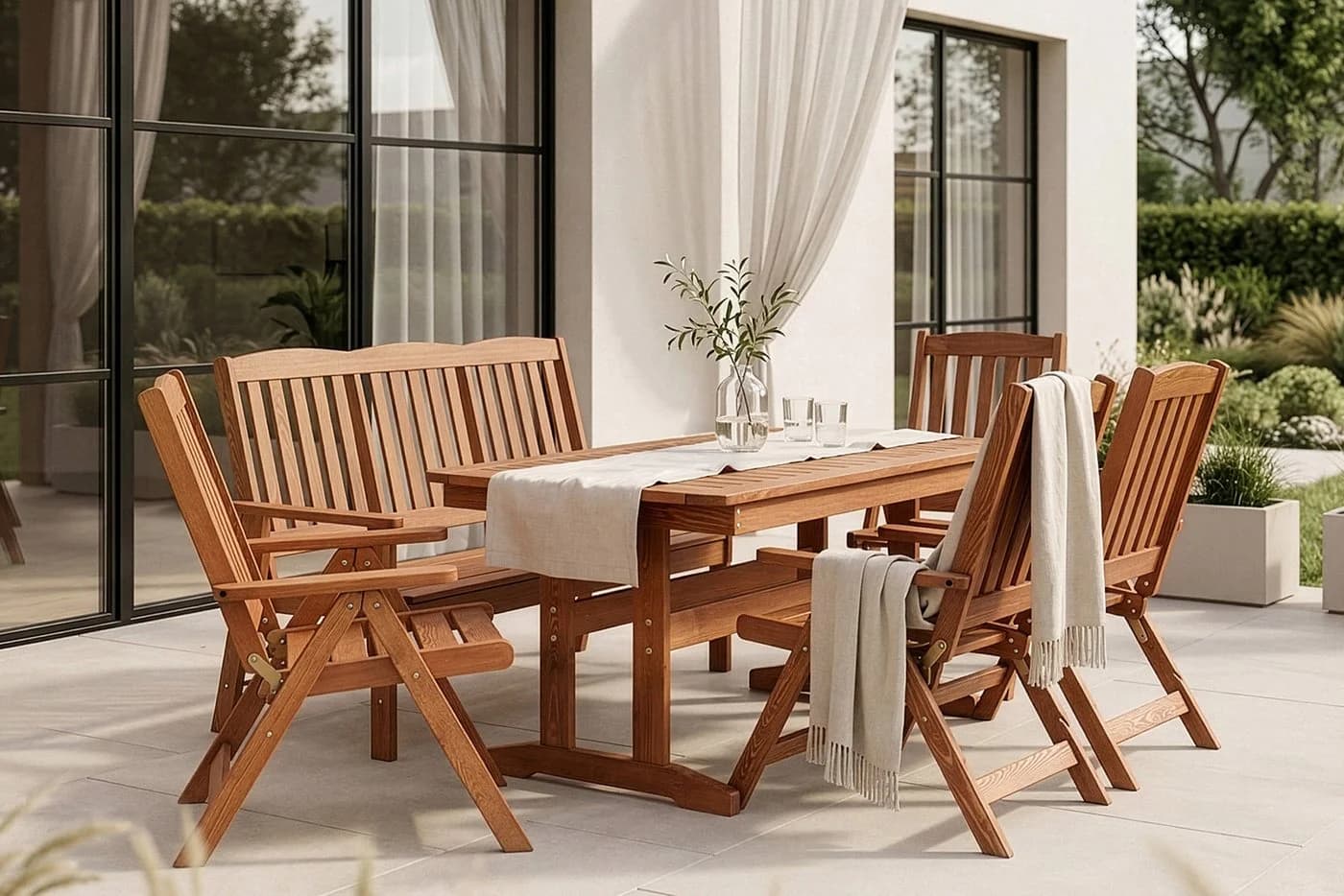 KONSIMO® Garten-Essgruppe ALCES Massivholz Kiefer FSC-zertifiziert - Bild 2