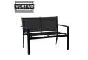 VORTIVO Gartenlounge-Set 4-tlg. Schwarz Aluminium mit Glastisch Bild 5