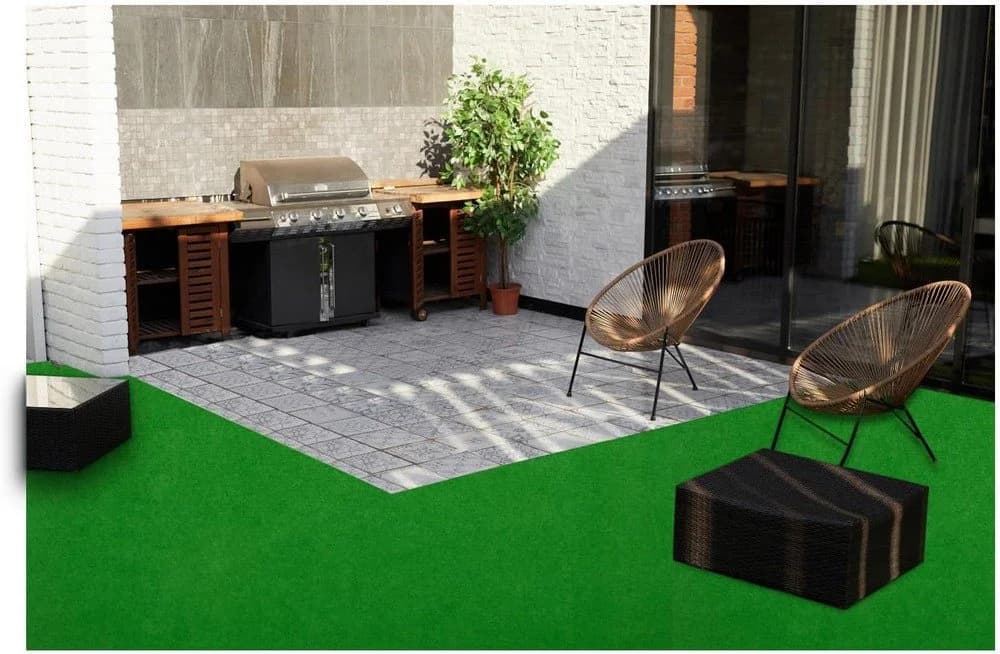 MDEKOR Kunstrasen Rasenteppich Grün 6,5mm Höhe