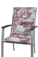 KETTtex Sesselauflage Mittellehner Florence 0798 Rosa-Grau Blumen Landhaus Bild 1
