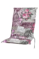 KETTtex Sesselauflage Mittellehner Florence 0798 Rosa-Grau Blumen Landhaus Bild 2