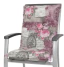 KETTtex Sesselauflage Niederlehner Rom Rosa-Grau Blumen Landhaus Bild 1