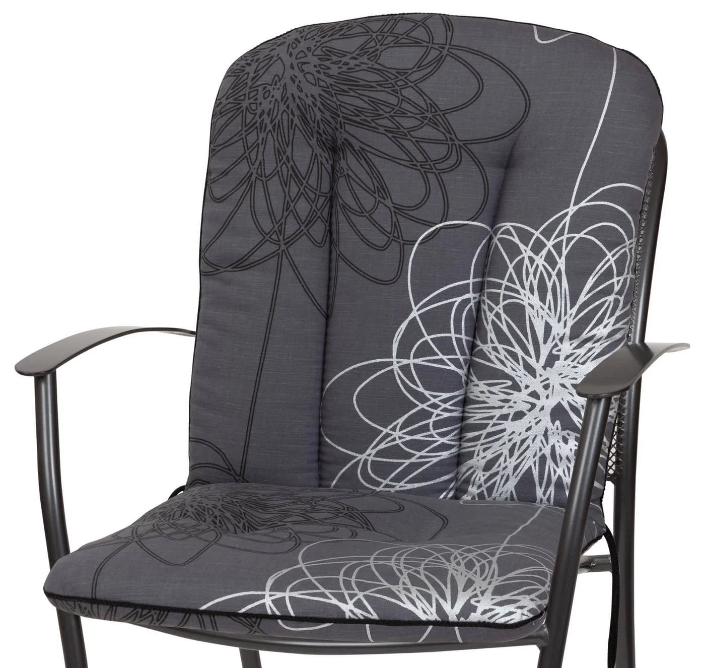 KETTtex Sesselauflage Royal Garden Carlo grau-silber gemustert