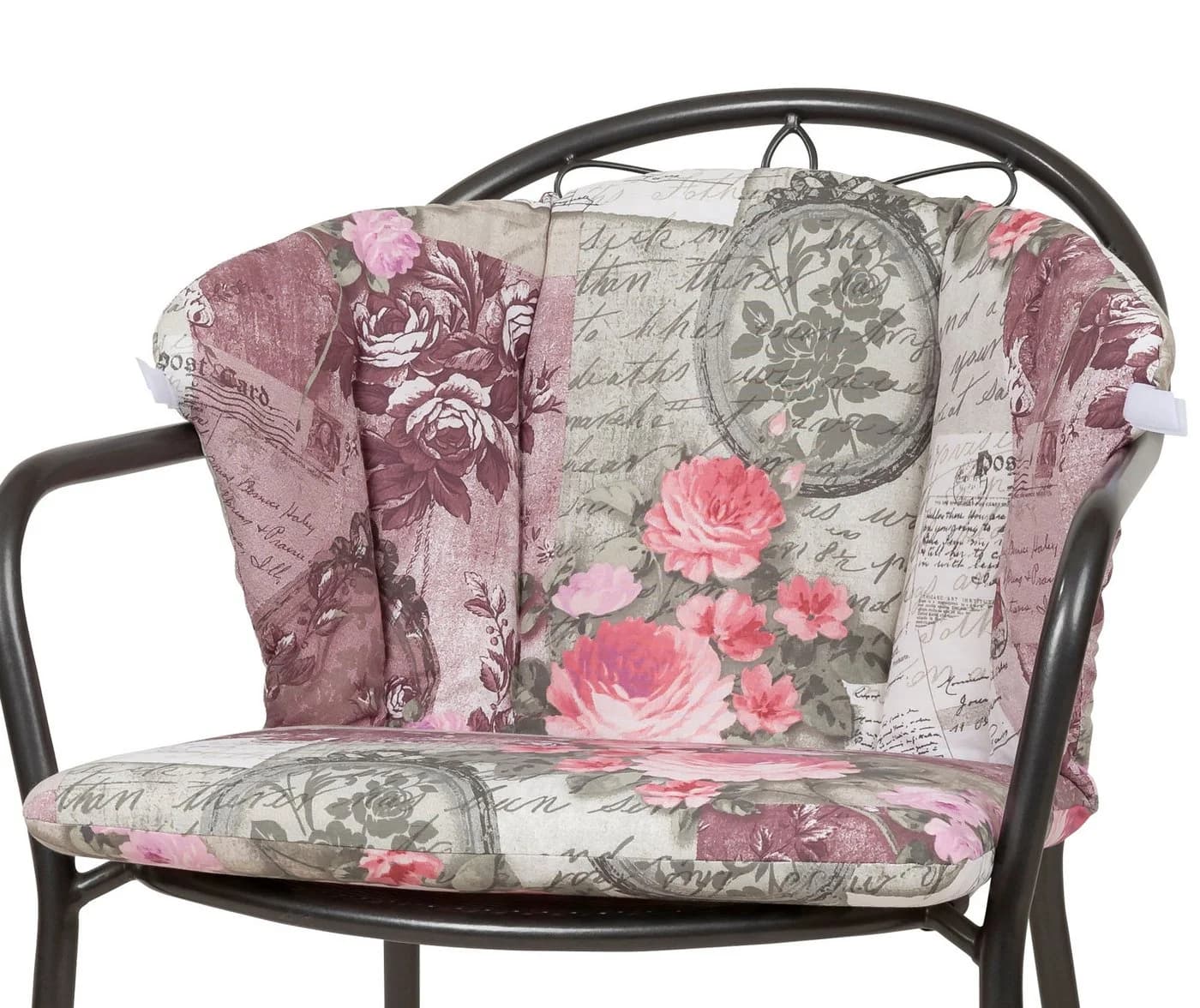 KETTtex Polsterauflage Royal Garden Elegance 0798 rosa-grau Blumen - Bild 2
