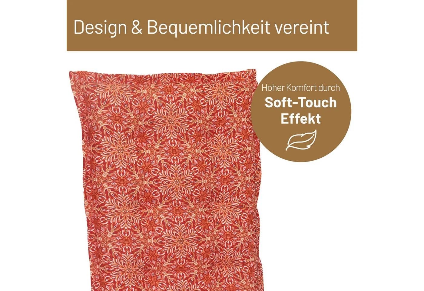 Herlag Liegenauflage Valeria Design-Edition Orange Mandala - Bild 5