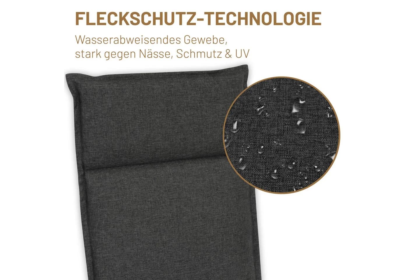 Herlag Hochlehnerauflage BEA Anthrazit Wasserabweisend - Bild 5