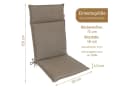 Herlag Hochlehnerauflage Bea Gartenstuhlauflage Taupe Wasserabweisend Bild 3
