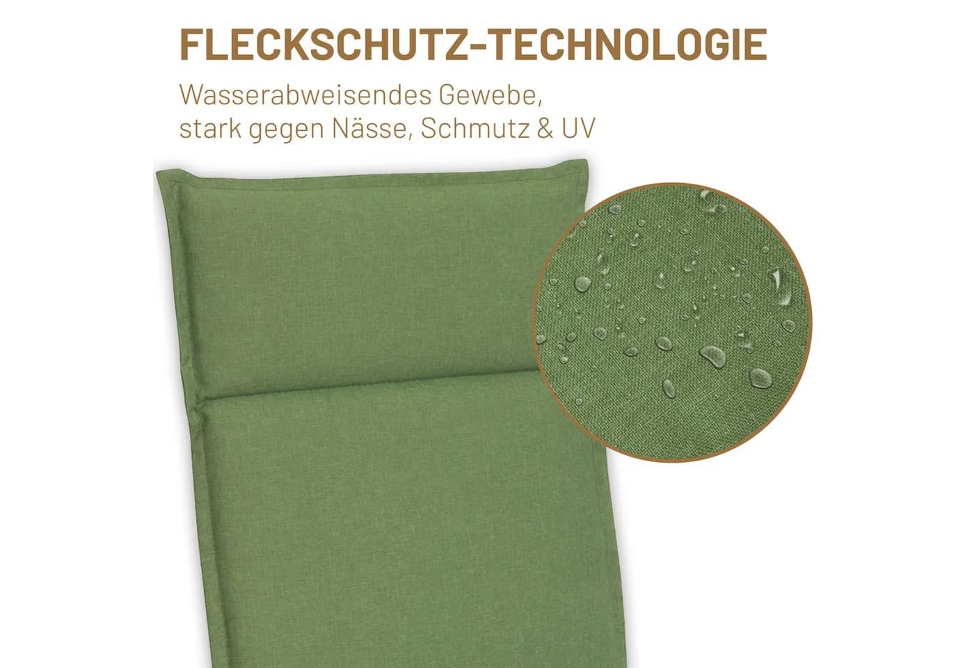 Herlag Hochlehnerauflage Bea Grün Wasserabweisend UV-Schutz - Bild 5