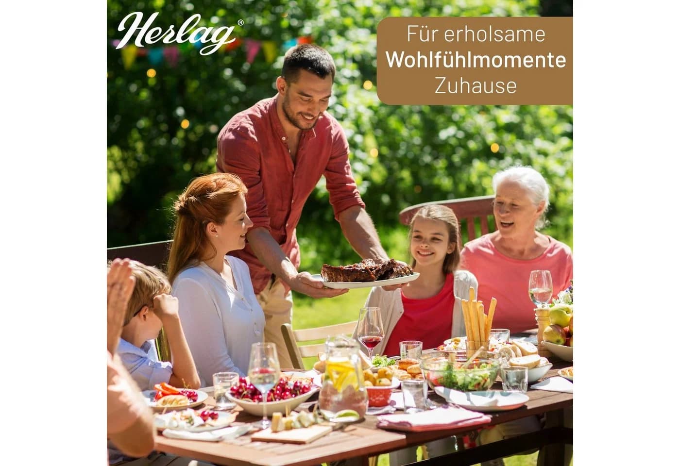 Herlag Polsterauflage Bea Silbergrau Gartenstuhl Niedriglehner - Bild 4