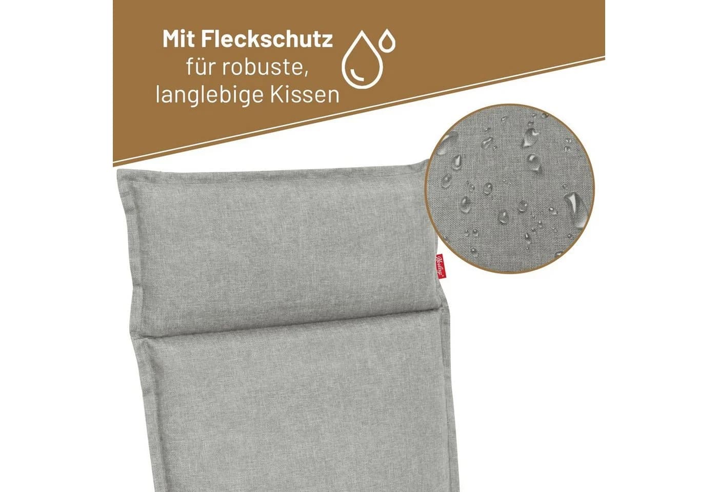 Herlag Polsterauflage Bea Silbergrau Gartenstuhl Niedriglehner - Bild 5