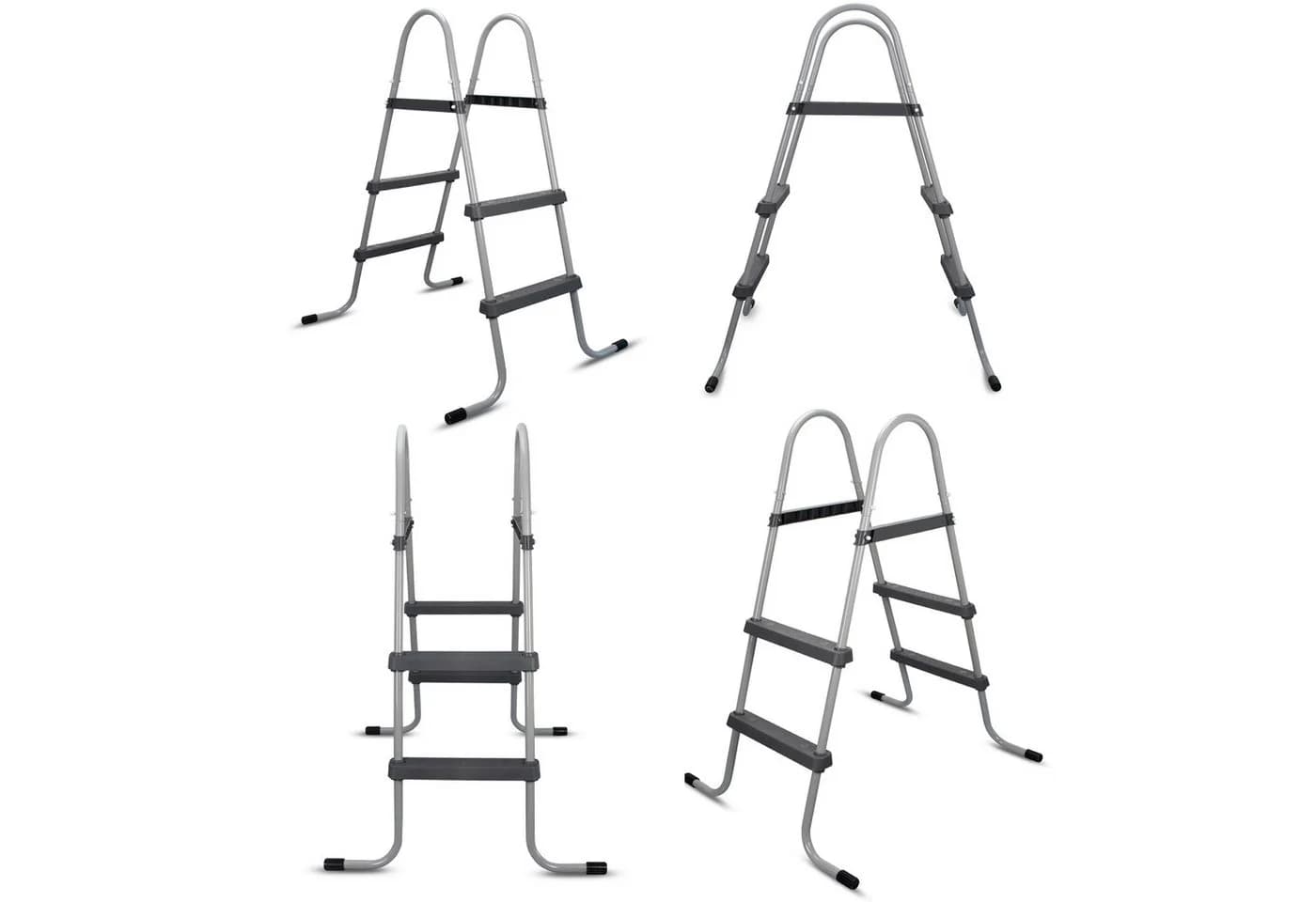 COIL Pooltreppe Metall Grau Sicherheitsleiter - Bild 2