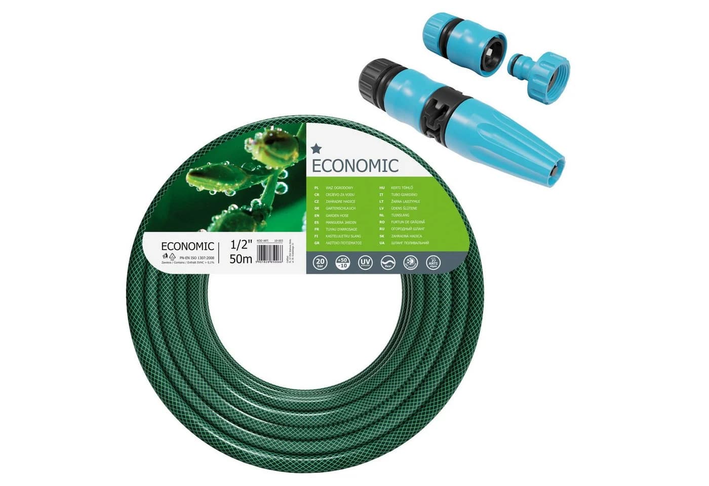 Cellfast Gartenschlauch 50m mit Rasensprenger