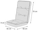 Hobbygarden Stuhlauflage Bunt 120x50x8cm wasserabweisend Bild 1