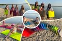 FORTISLINE Klappmatratze Strandmatte mit Tragetasche Neongelb Bild 1