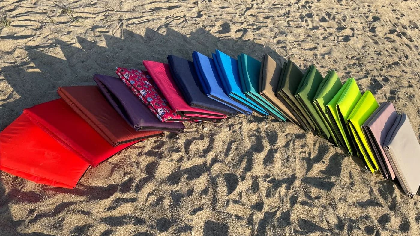 FORTISLINE Klappmatratze Strandmatte mit Tragetasche Neongelb - Bild 5