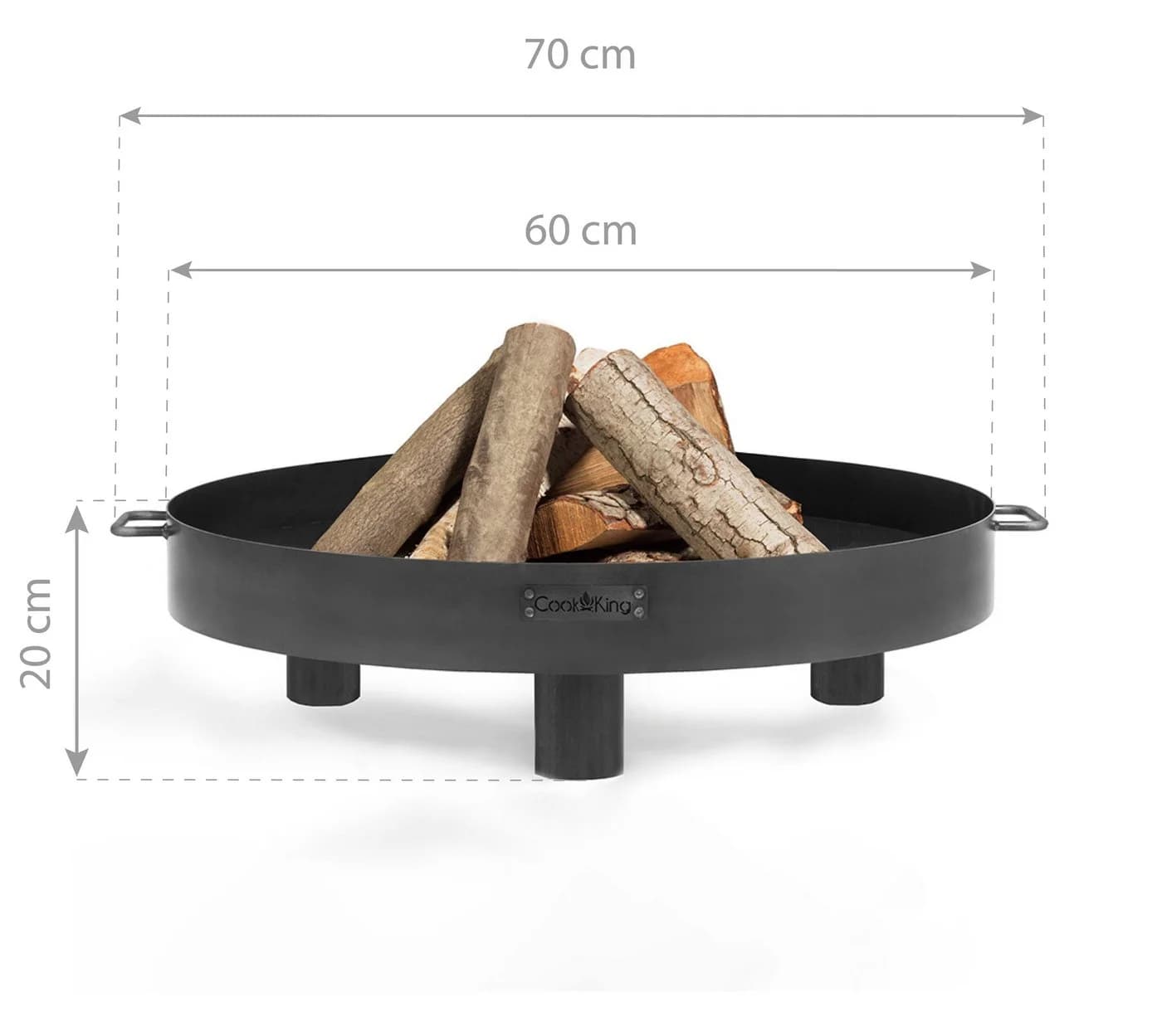 CookKing Feuerschale Tunis, Ø 60 cm, Schwarz, Stahl - Bild 4