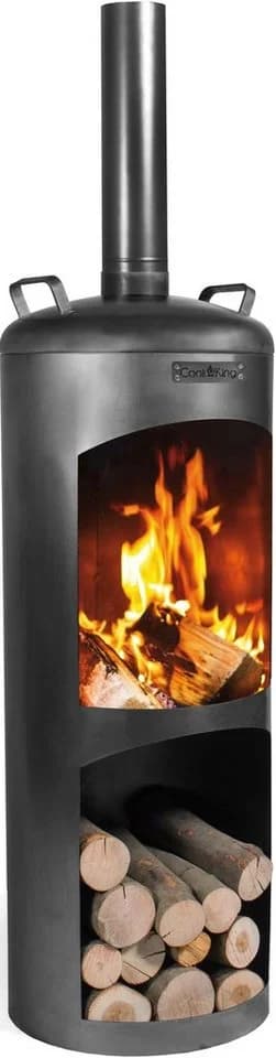 CookKing Gartenkamin Faro Schwarz Stahl - Bild 3