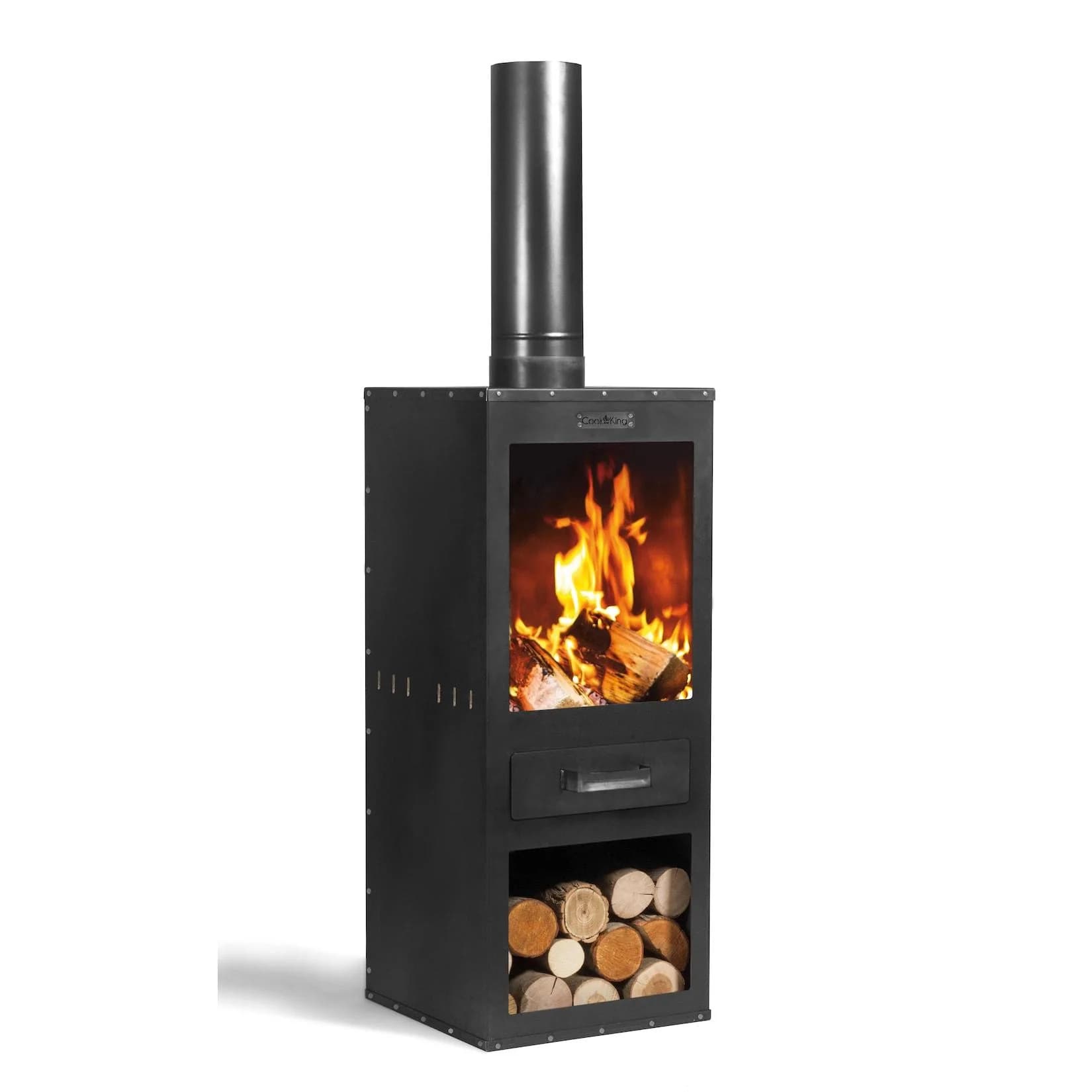 CookKing Gartenkamin Rosa 40x40x150 cm
