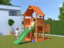 FUNGOO BIG LEADER Spielturm Klettergerüst Satteldach Bild 2