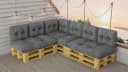 Roysson Garden Palettenkissen Set 10-tlg. Grau Wasserdicht Outdoor Bild 2