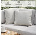 BABEES Premium Kissenbezug 2er Set Outdoor Wasserdicht Leinenstruktur Bild 1