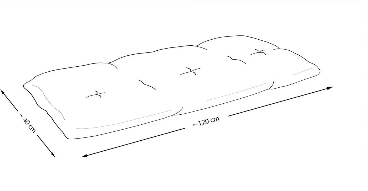 Amilian Palettenkissen Grün 40x120 cm Gartenbank Auflage - Bild 3
