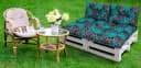 Amilian Gartenbankauflage 3er Set Baumwolle Polyester Bild 5