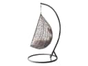 MIRJAN24 Hängesessel Savona Grau Rattan Metallskelett Kissen-Set Bild 3