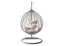 MIRJAN24 Hängesessel Savona Grau Rattan Metallskelett Kissen-Set Bild 4