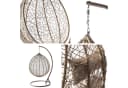 MIRJAN24 Hängesessel Savona Grau Rattan Metallskelett Kissen-Set Bild 5