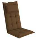 sunnypillow Hochlehnerauflage Braun UV-Lichtecht mit abnehmbarem Kopfpolster Bild 2