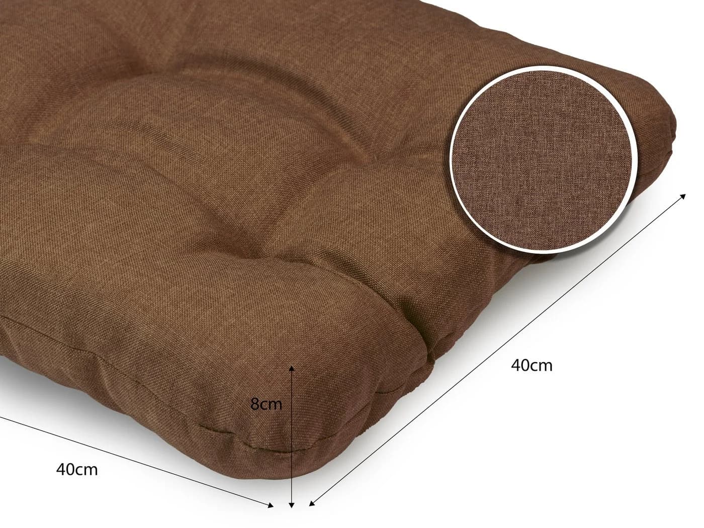 sunnypillow Stuhlkissen 4er Set Braun 40x40 cm - Bild 5