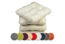 sunnypillow Stuhlkissen 4er Set Beige 40x40 cm 8cm Dick Bild 2