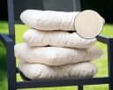 sunnypillow Stuhlkissen 4er Set Beige 40x40 cm 8cm Dick Bild 5
