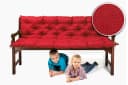 sunnypillow Bankauflage rot mit Befestigungsbändern Bild 1