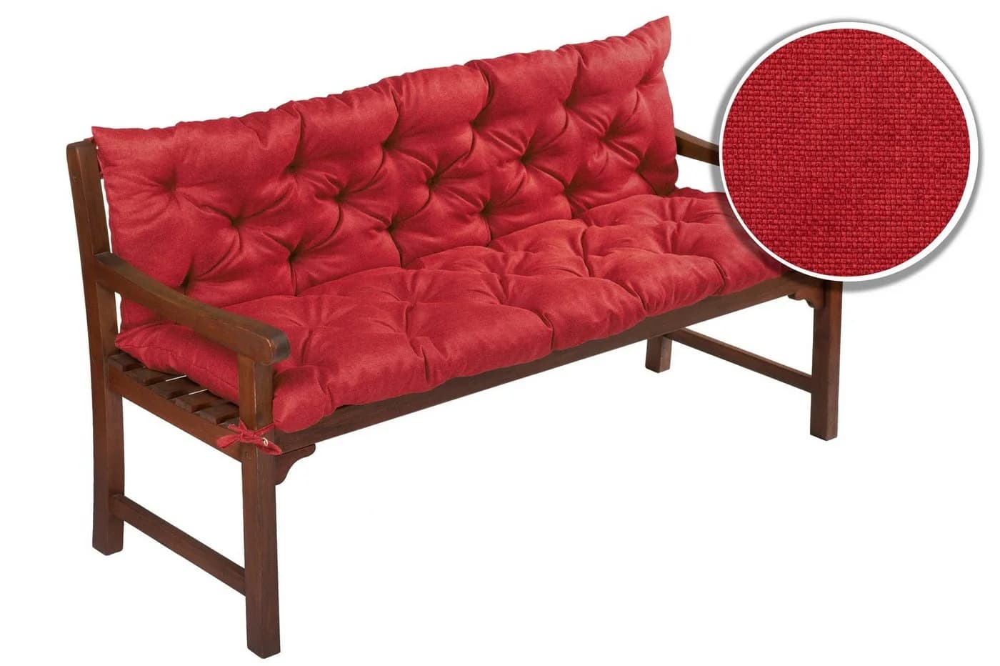 sunnypillow Bankauflage rot mit Befestigungsbändern - Bild 3